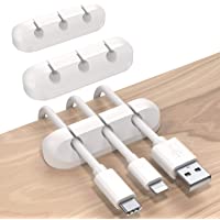 SOULWIT® 3 Pcs Autoadhesivo Organizador de Cable- Clips para Cables Duraderos- Sistema de Gestión de Cable para…